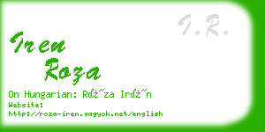 iren roza business card